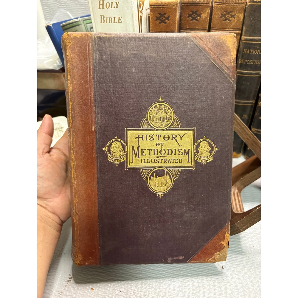 1880 Illustrated History of Methodism Rev WH Daniels Wesley‎ Maps Engravings